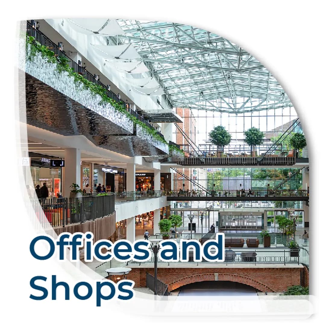 SHOPPING CENTERS - OFFICES – CO-WORKING SPACES